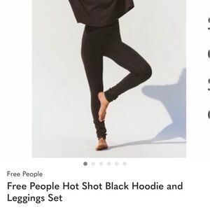 Free People Black Activewear Set
